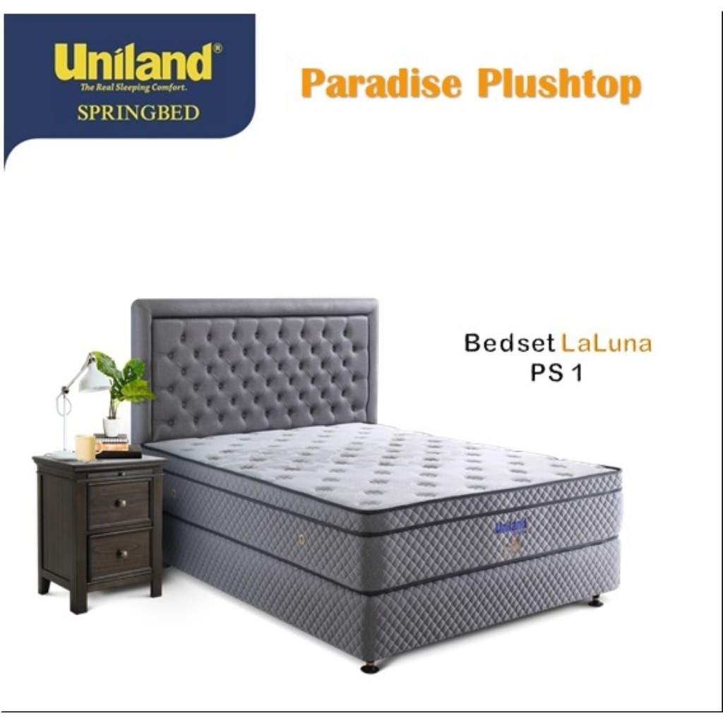 SpringBed UNILAND PARADISE PLUSHTOP 180X200X30cm FULL SET