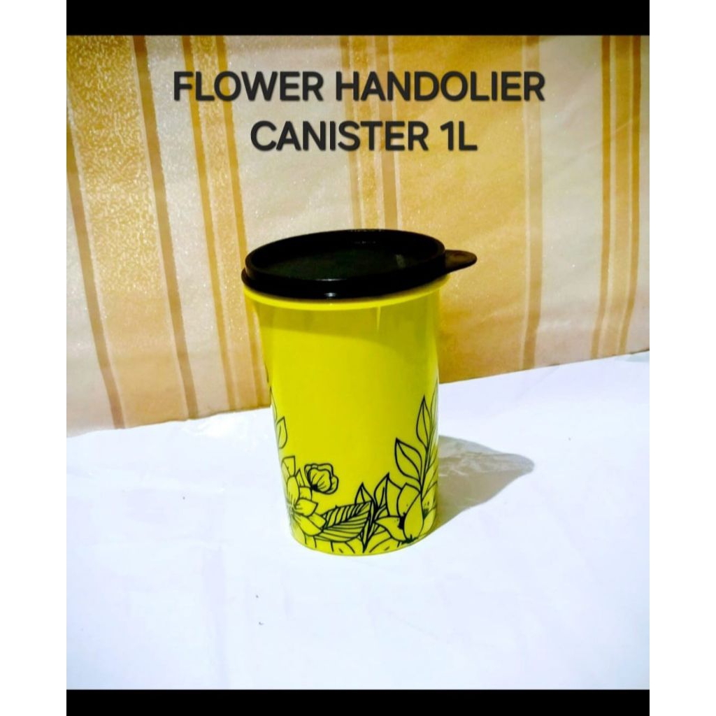 Flower handolier canister tupperware new