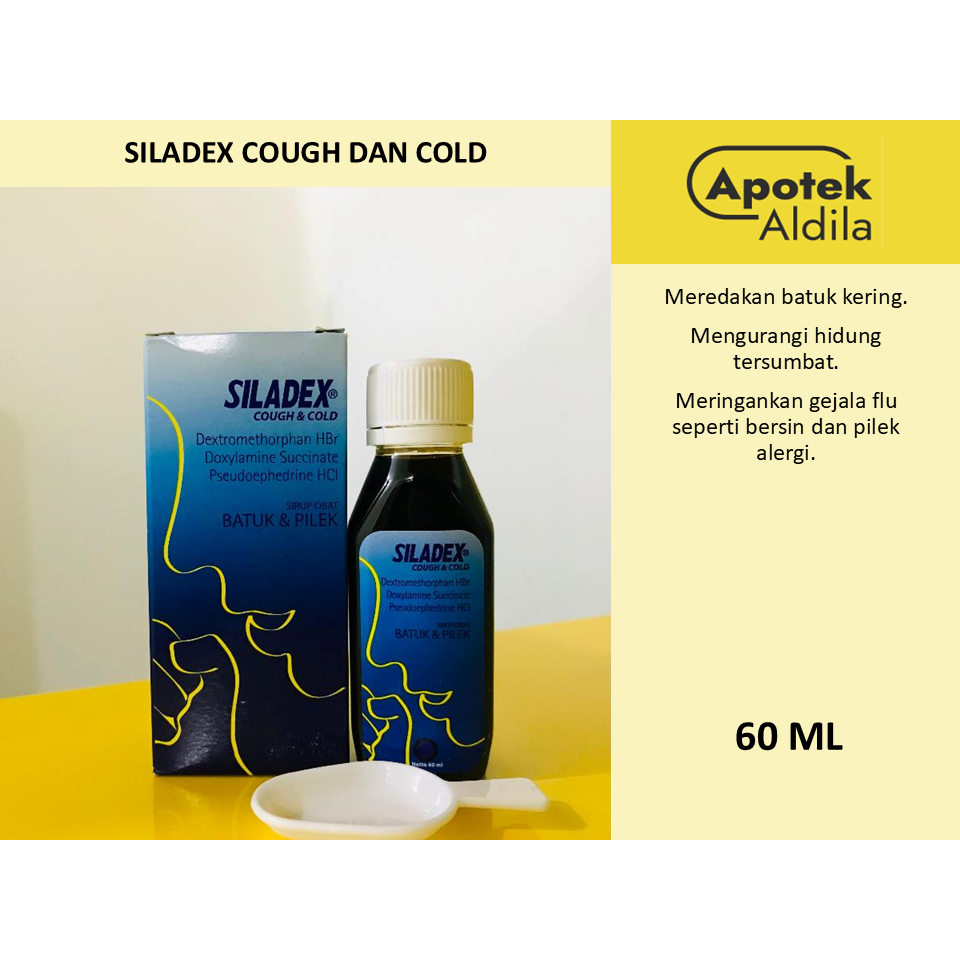 SILADEX BATUK&PILEK 60ML BIRU OBAT BATUK KERING DAN PILEK