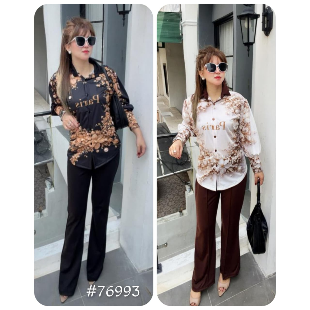 YM yimie fashion setelan oneset wanita dewasa || crt 1735 - set rosella & celana cutbray (produk lok