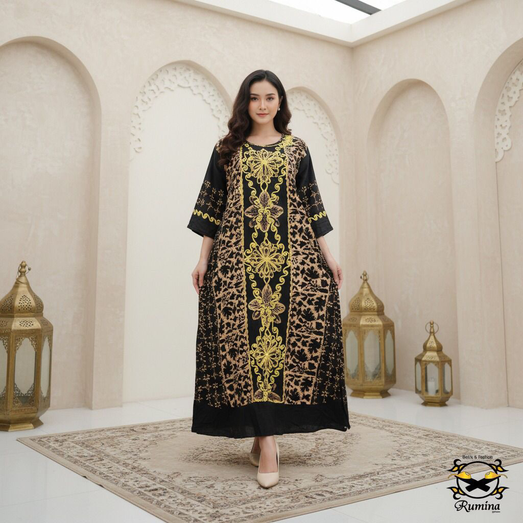 RUMINA BATIK (LD 125 PB 135 ) SACKDRESS CORNELLA Bahan Rayon Samitex Santung Tebal Adem