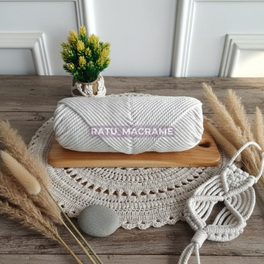Tali Katun Macrame 5MM 6MM 8MM 10MM 12MM 15MM 1KG 3PLY Murah Berkualitas