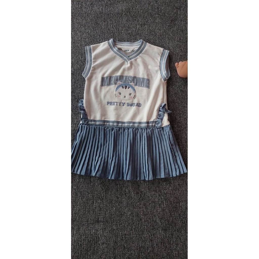 Little m - Dress biru anak perempuan