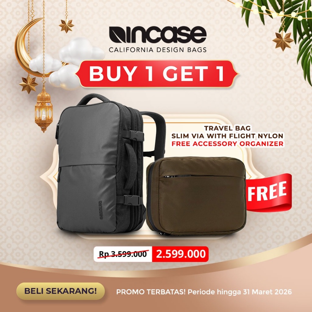 Incase [Buy 1 Get 1] Backpack EO Travel Collection (CL90004) FREE Incase Organizer Pouch Bag Nylon A
