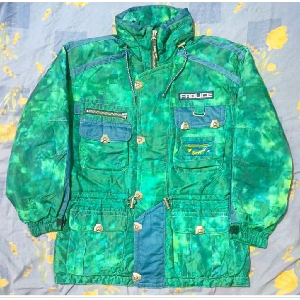Jaket Vintage Racing Snowboard Fablice Green