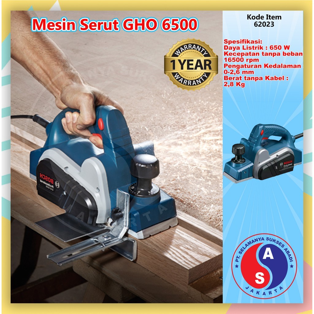 Bosch GHO 6500 Mesin Serut Ketam Planner Listrik