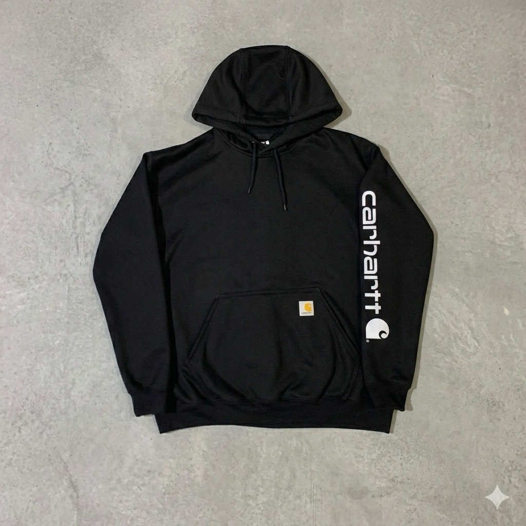 hoodie carhartt spellout blk