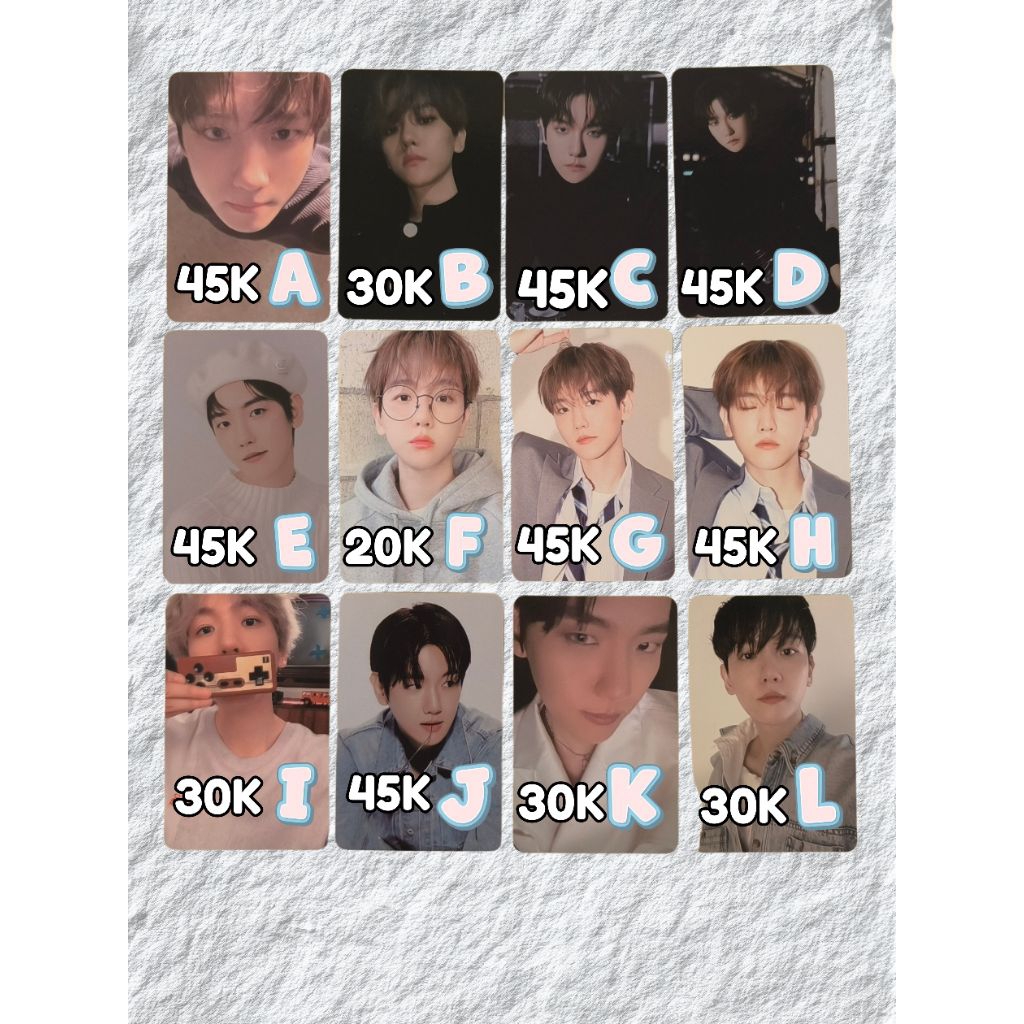 PHOTOCARD EXO Baekhyun Chanyeol Suho Chen Xiumin - Trading Card - Season Greeting 2024