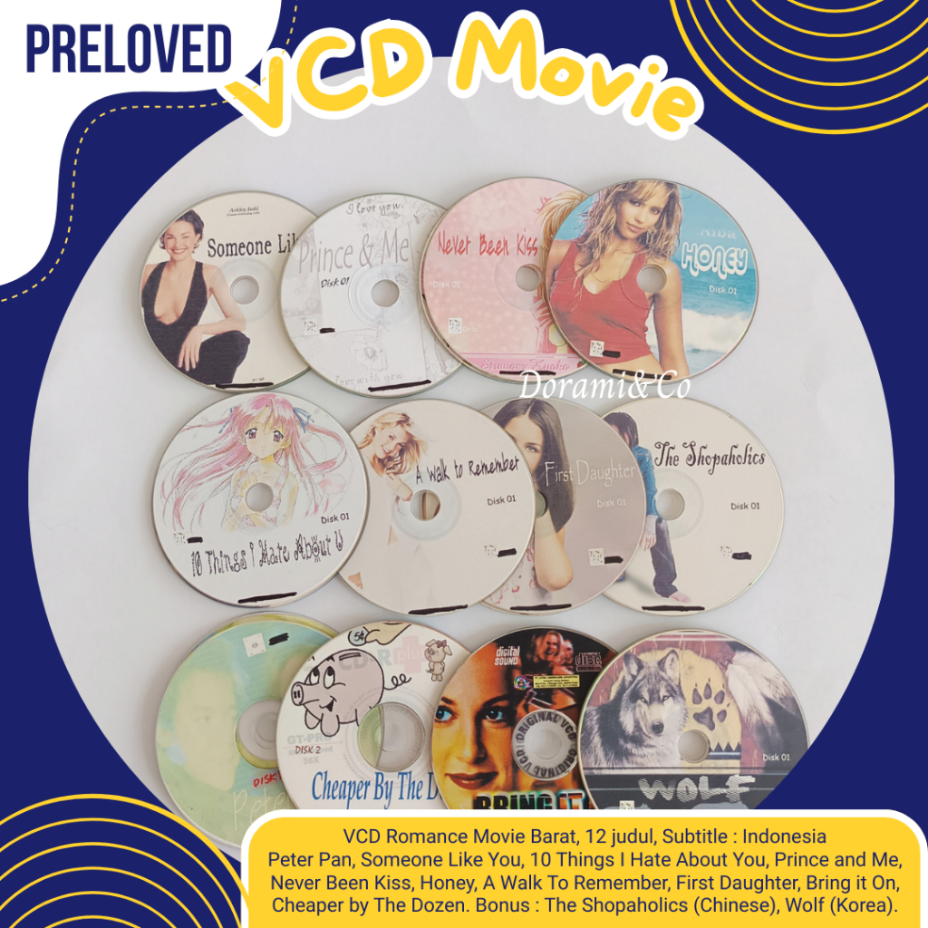 VCD Romance Film Movie Barat West Preloved Bekas Lawas Jadul Langka