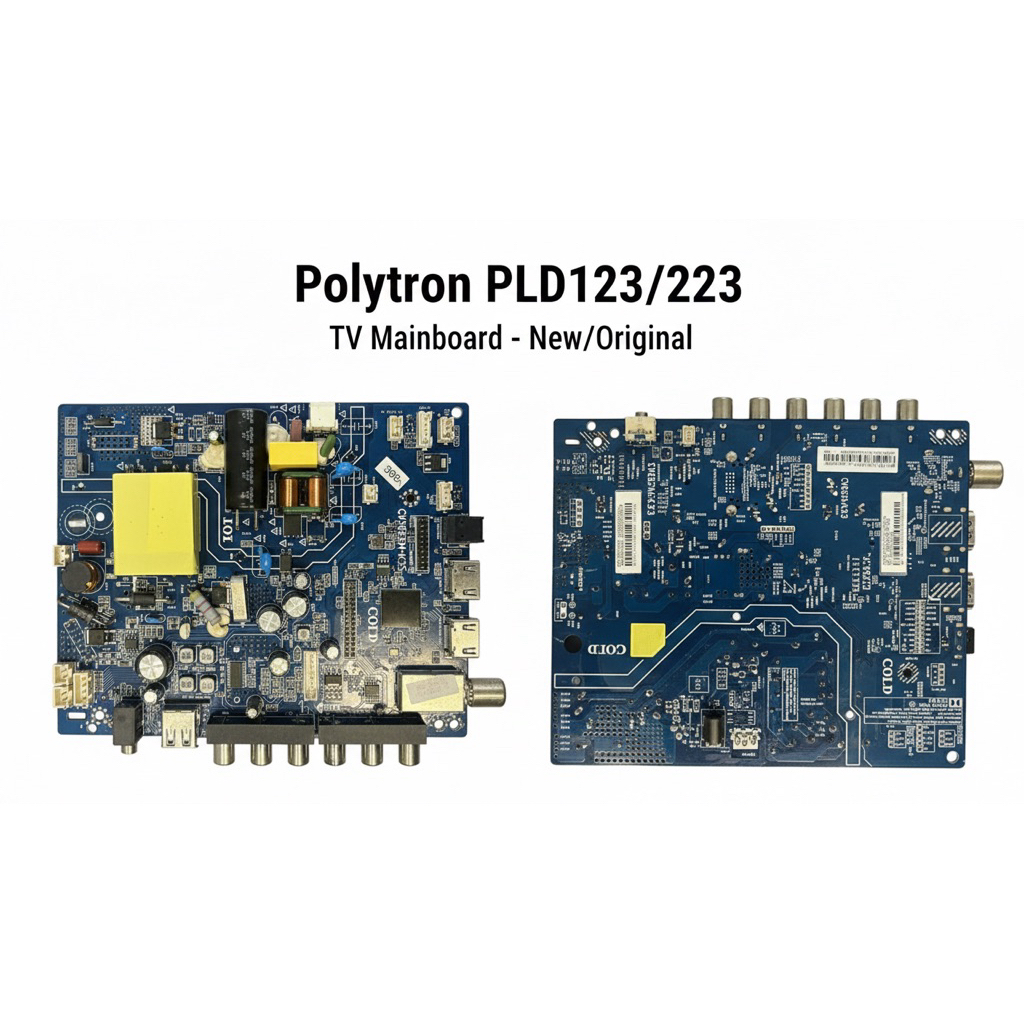 Mesin Tv / Mainboard Tv Normal testeer POLYTRON PLD24V123/223 LED TV Digital DVB-T2 HD Ready Model T