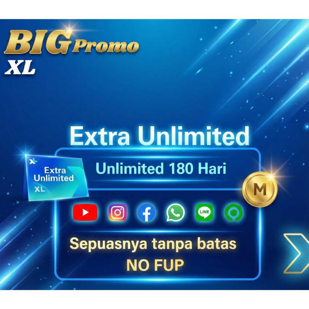 PROMO UNLIMITED KUOTA XL NO FUP TANPA BATAS SELAMA 180 HARI