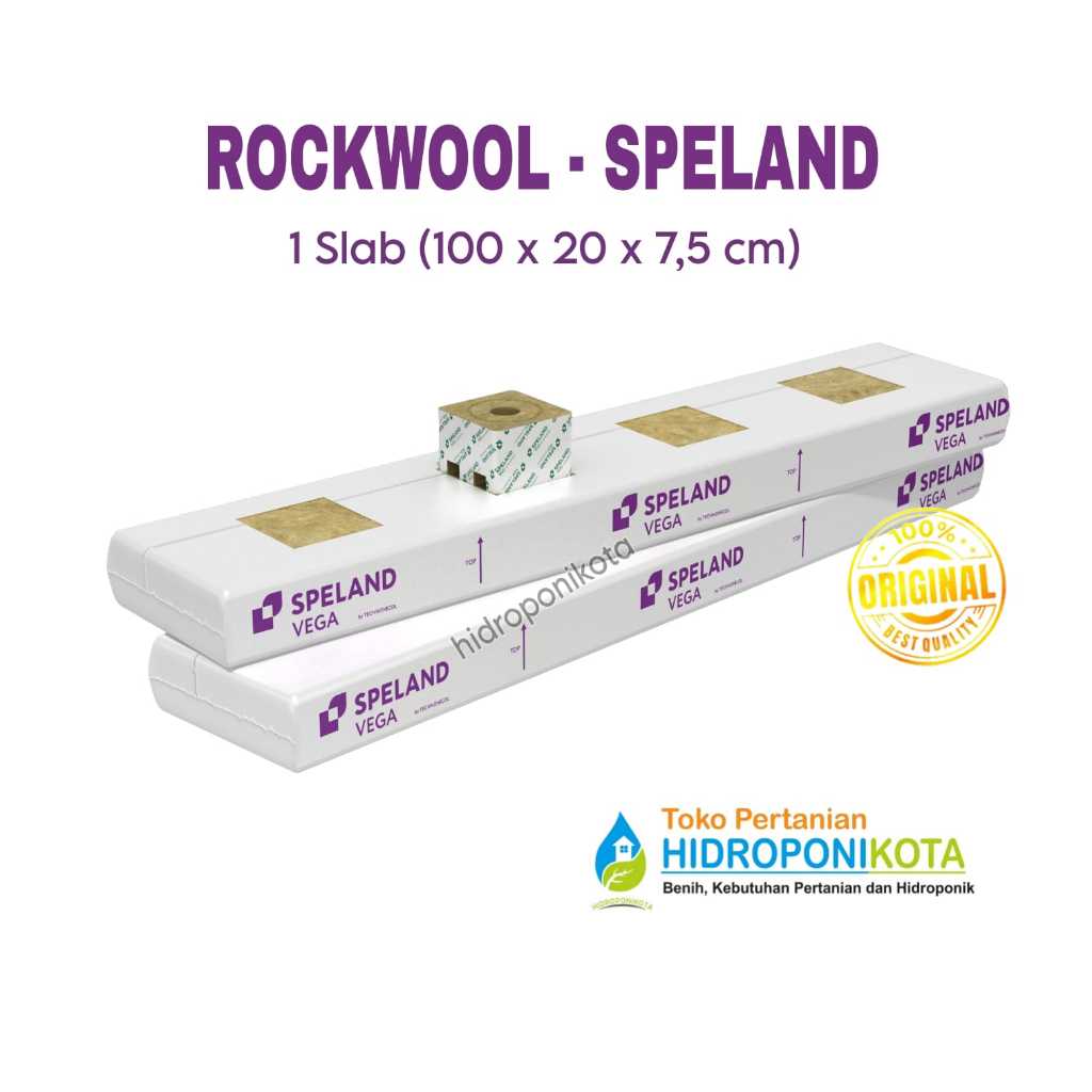 SPELAND - Rockwool Hidroponik 1 slab (100 x 20 x 7.5 cm) merk Speland