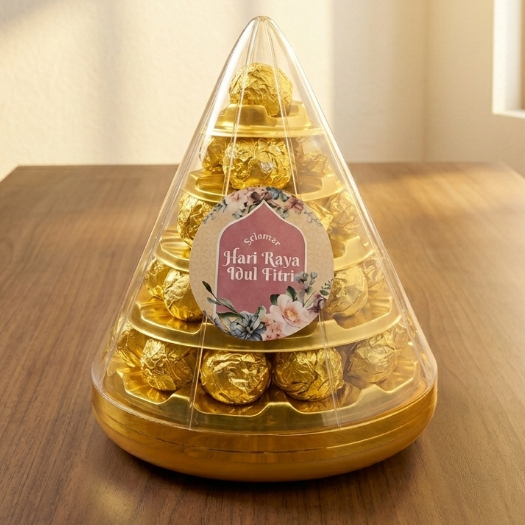 Coklat Lebaran / Coklat Bola Emas Pagoda Chen Liang Ji 340gr / Halal