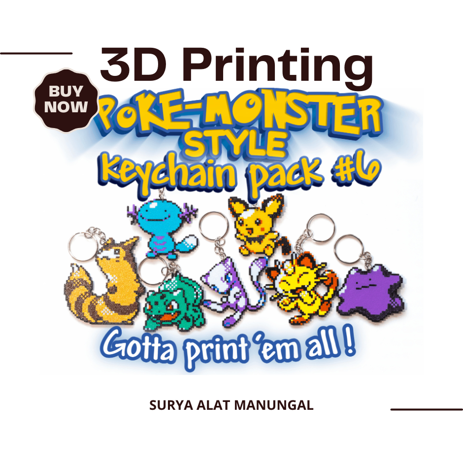 Poke-monster Keychain Pack #6 Bulbasaur