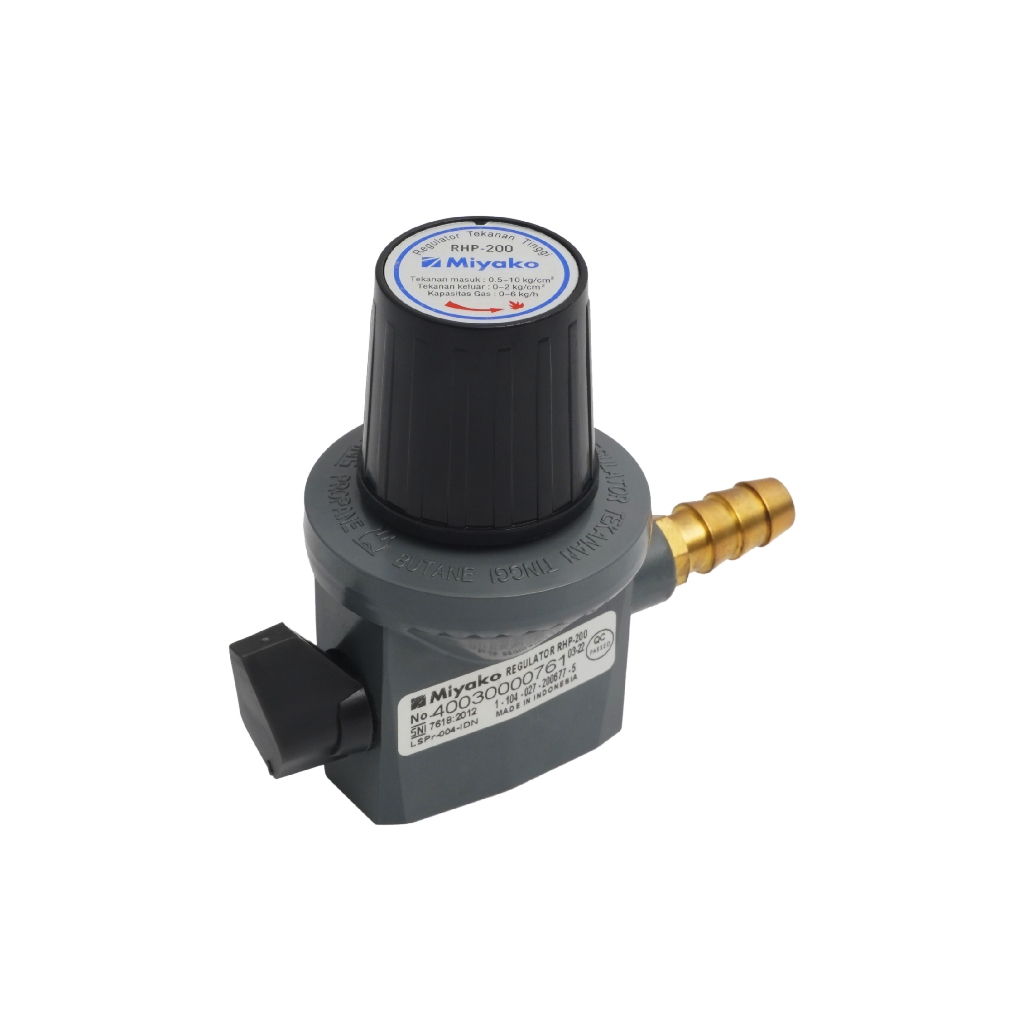 MIYAKO RHP-200 – REGULATOR GAS TEKANAN TINGGI DENGAN GAS ADJUSTER & MATERIAL ZINC ALLOY