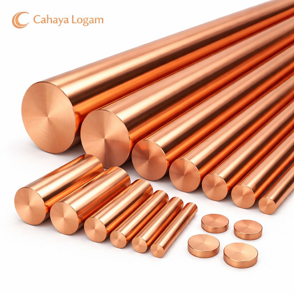 As Tembaga 20mm / Tembaga Bulat 20mm / Tembaga Batang 20mm