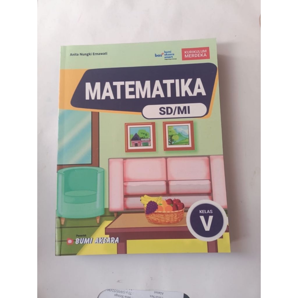 buku matematika kelas 5 SD penerbit Bumi Aksara kurikulum merdeka