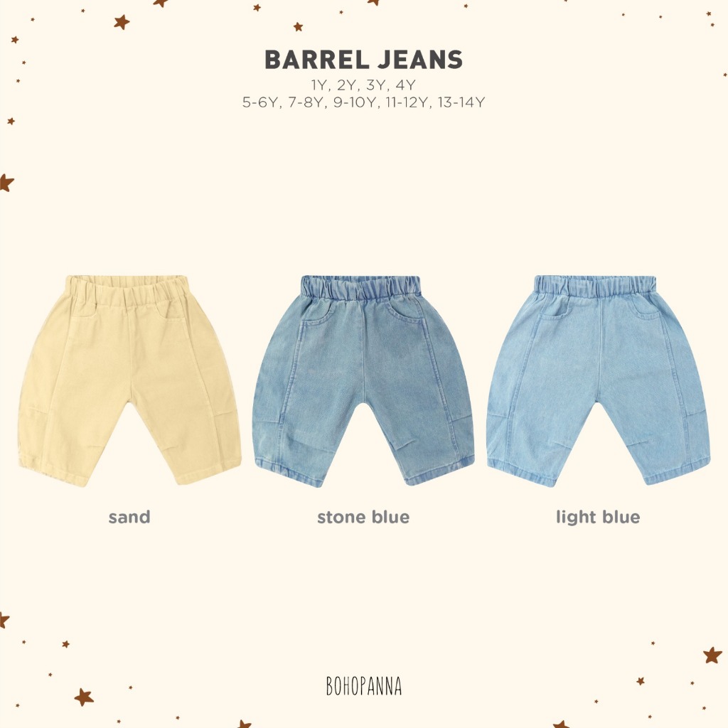 BOHOPANNA - BARREL JEANS - CELANA JEANS ANAK - CELANA BARREL
