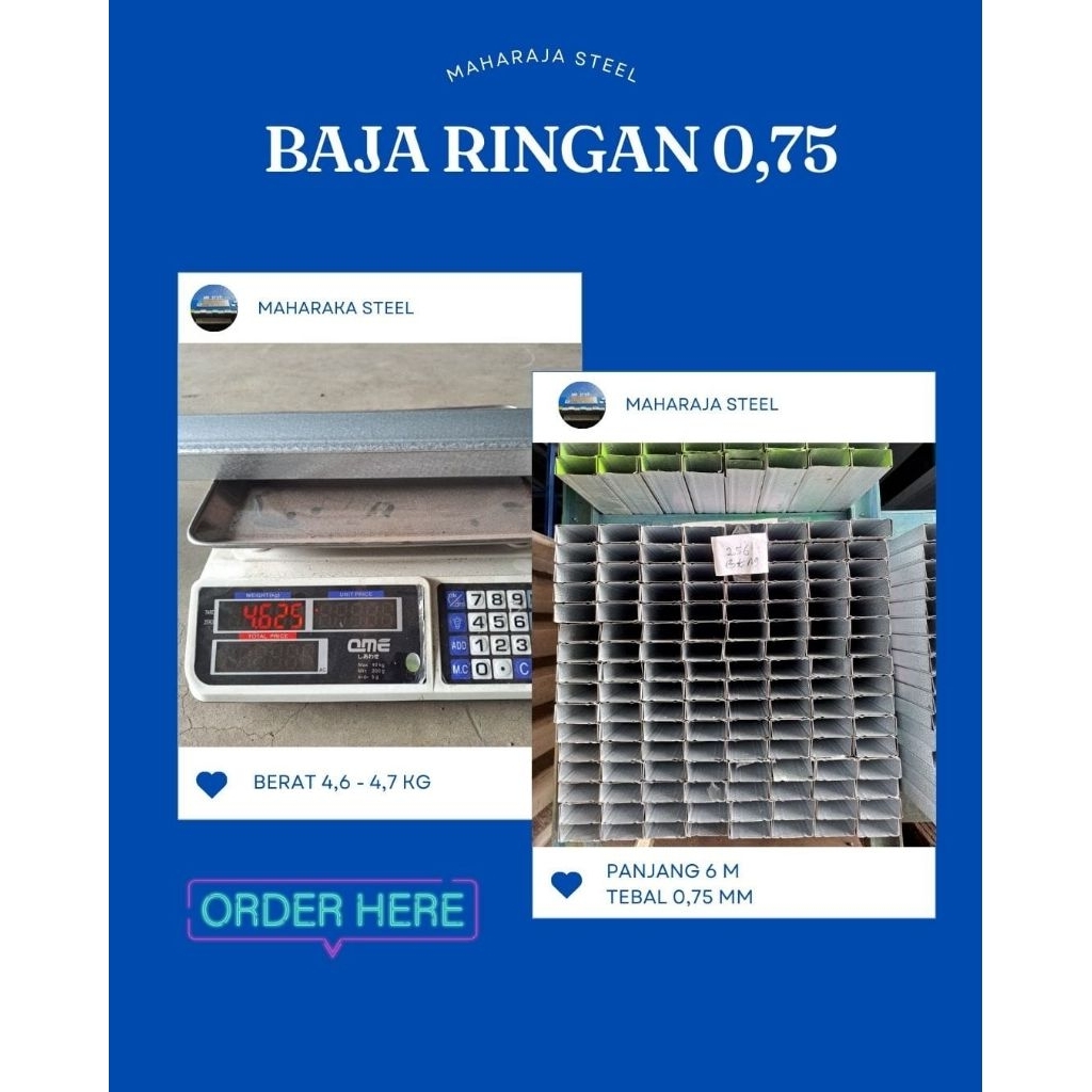 BAJA RINGAN CANAL C75 TEBAL 0,75 MM