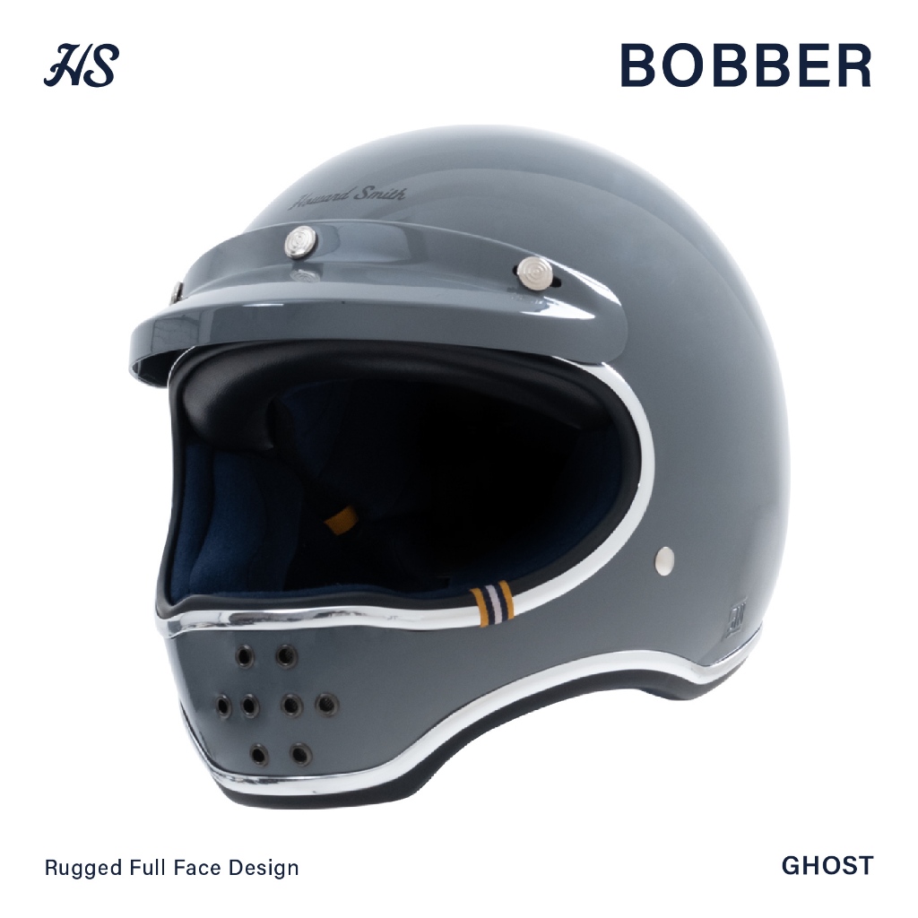 Howard Smith Bobber Retro Helm Full Face - Ghost