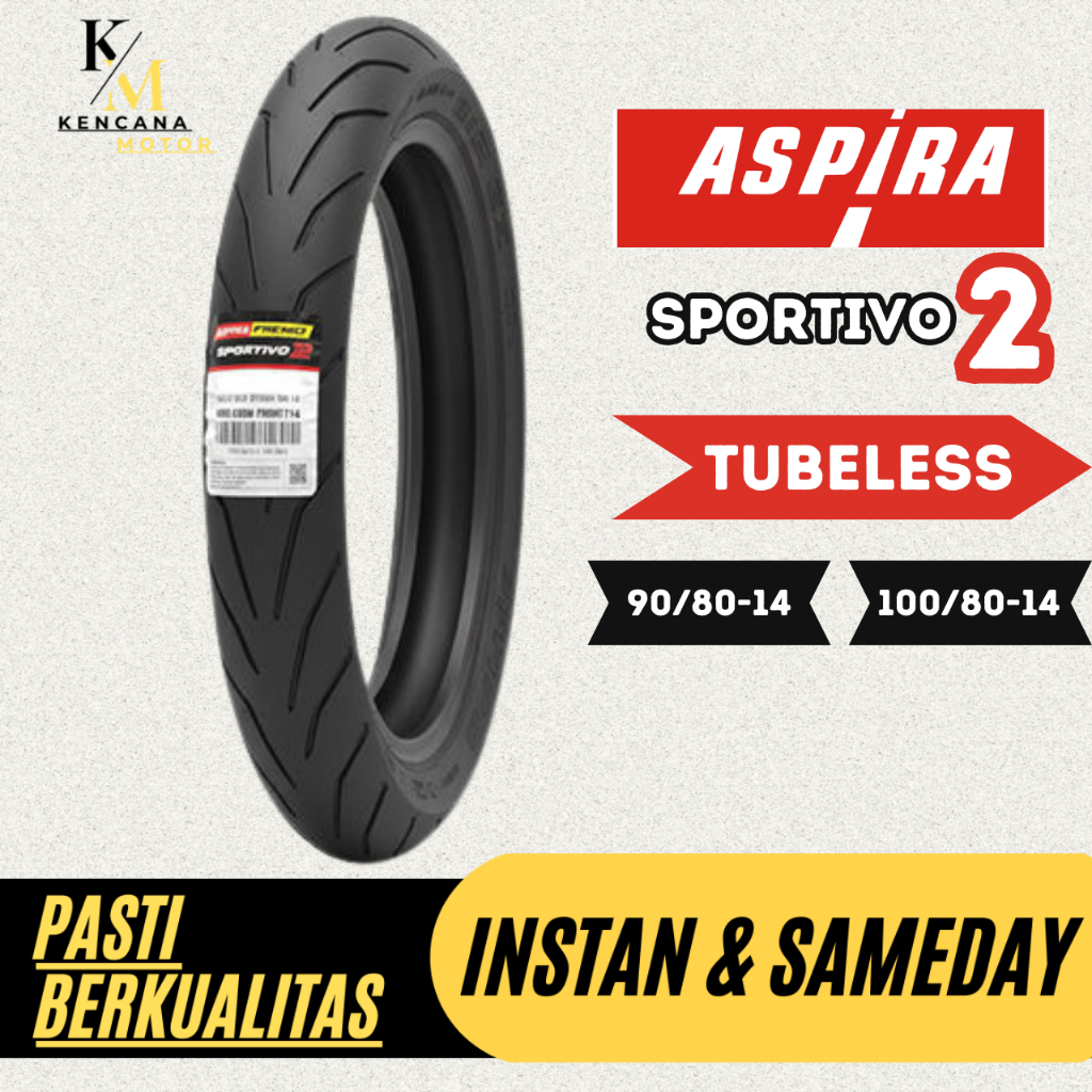 Aspira Ban Luar Aspira Sportivo2 90/80 100/80 Ring 14 Matic
