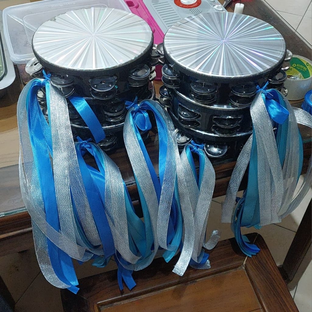 [BIRU] Tassel Tambourine / Pita Tambourine / Aksesoris Tamborin