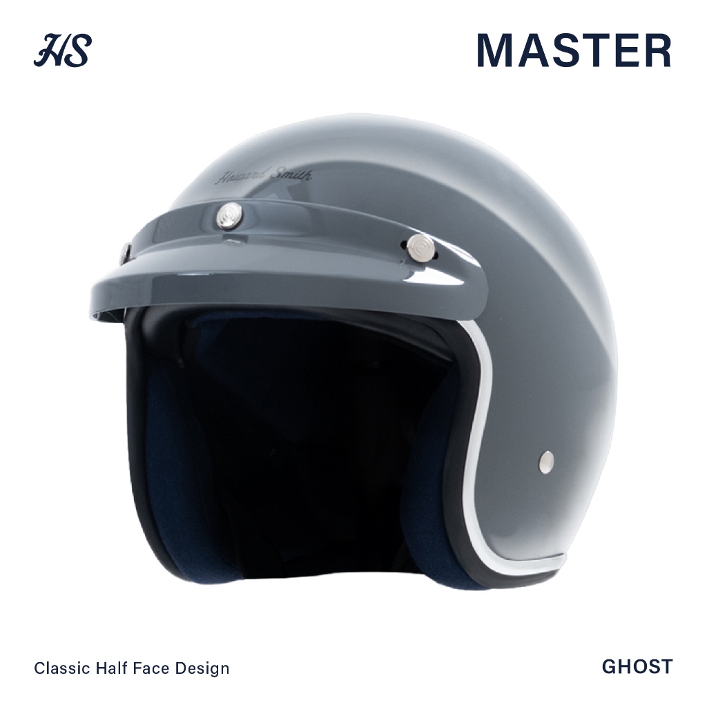 Howard Smith Master Retro Helm Half Face - Ghost