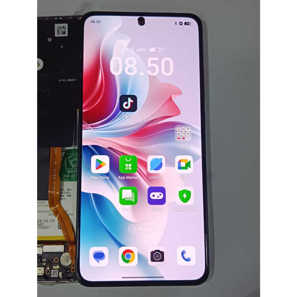 LCD OPPO RENO 11F ORIGINAL SECOND COPOTAN MINUS TOMPEL KAMERA