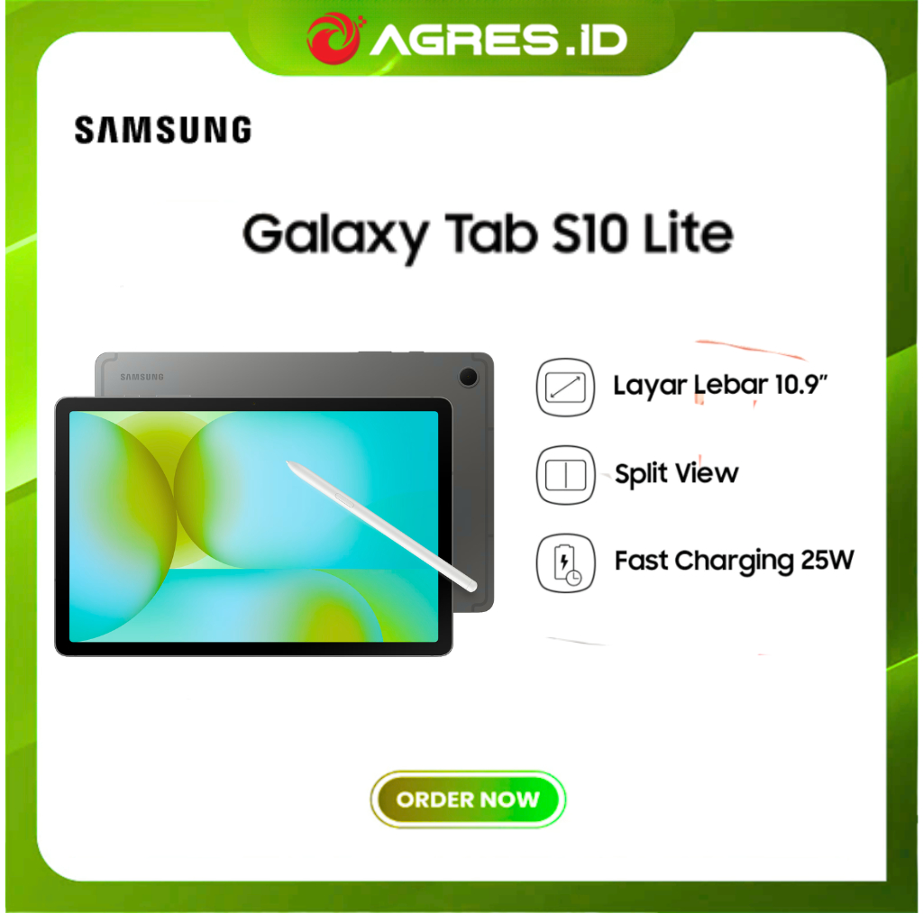 SAMSUNG GALAXY TAB LTE S10 LITE 5G 6GB 128GB - Exynos 1580 - 90Hz LCD -8000mAh