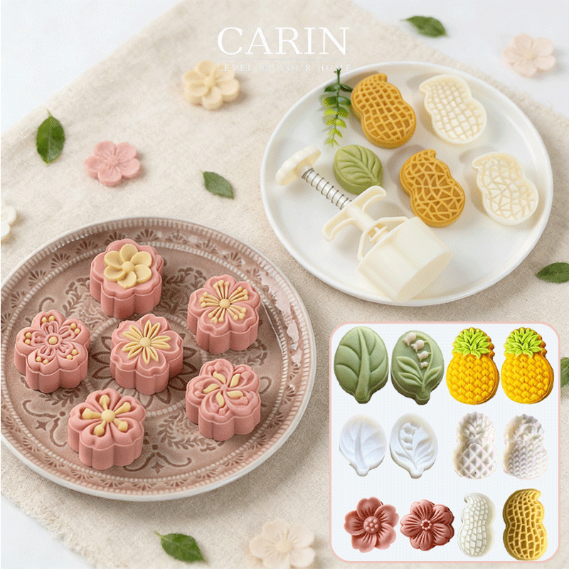 30/50g Cetakan Kue / Plunger Cetakan Kue Bulan Kue / Cetakan Kue Kue Bulan Berbentuk Bunga Nanas