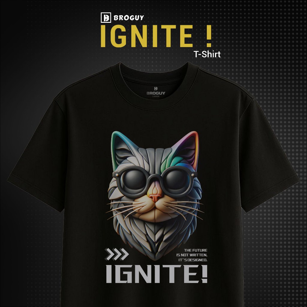 BROGUY Kaos Pria Cat Energy 230 GSM Tebal & Premium