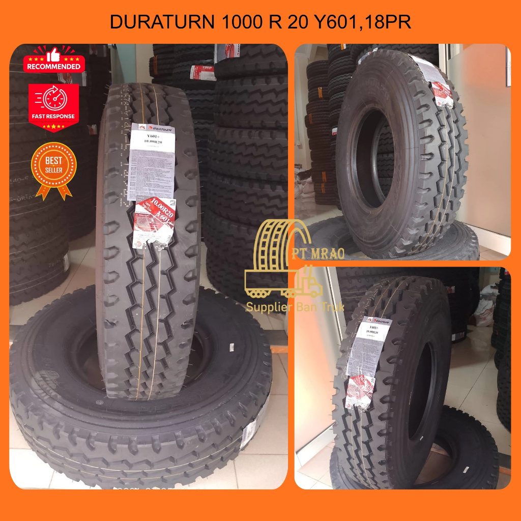 BAN LUAR TRUK KAWAT 1000 R 20 Y601 UNTUK HINO, FUSO, ISUZU GIGA, UD QUESTER, MERCEDEZ BENZ AXOR