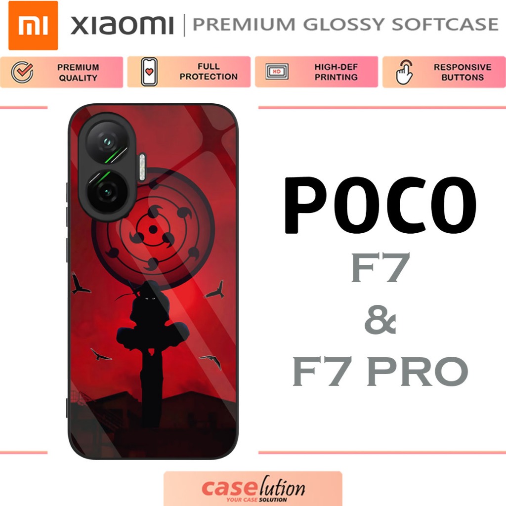 Caselution Glossy Softcase For POCO F7 | F7 PRO [Itachi Uchiha]