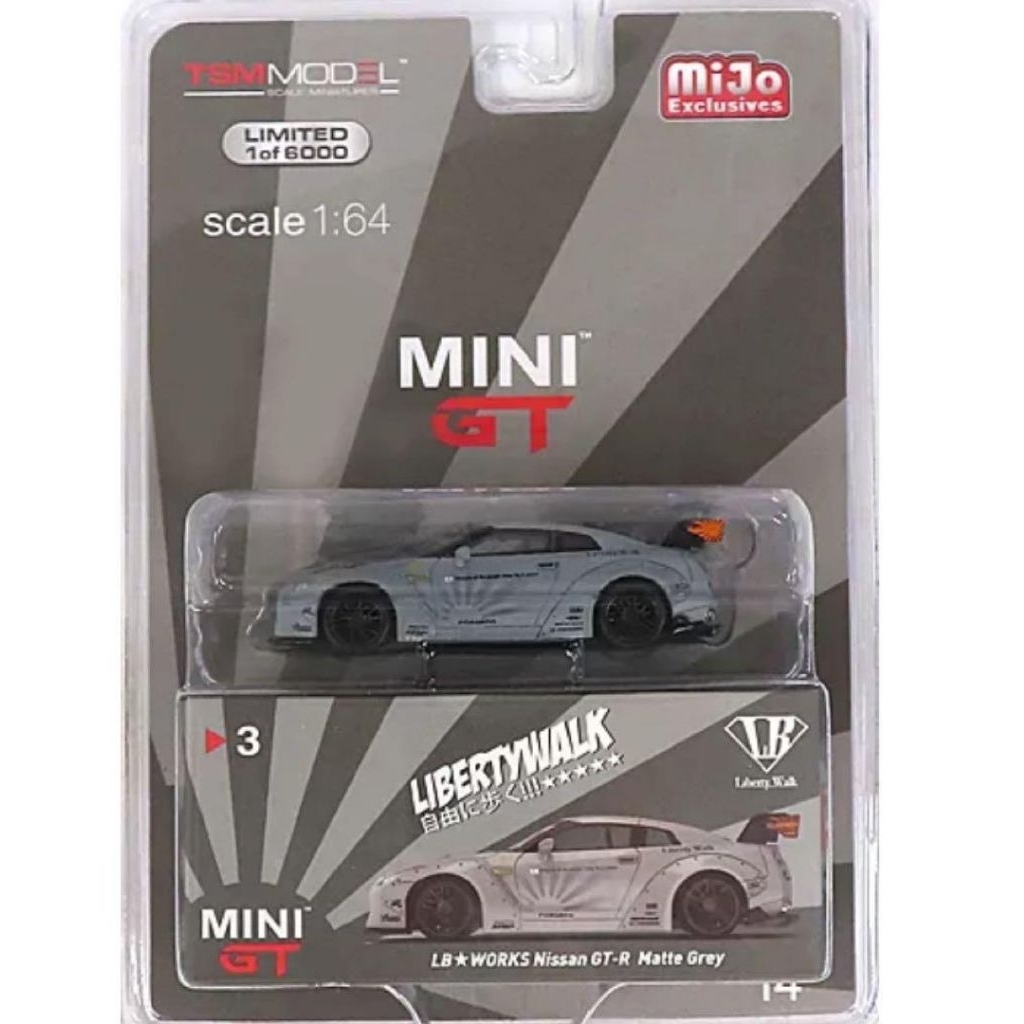 Mini GT LB Works Nissan GT-R R35 Matte Grey Blister Packing Sealed - #MGT000003