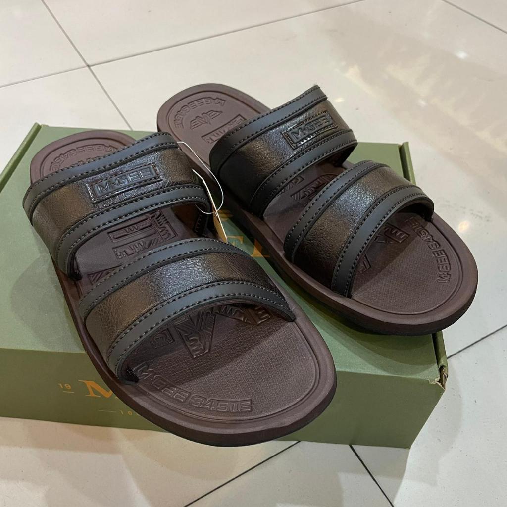 Sandal Pria Dewasa Selop Kulit MGEE ASTINA3 Ban Kasual Original