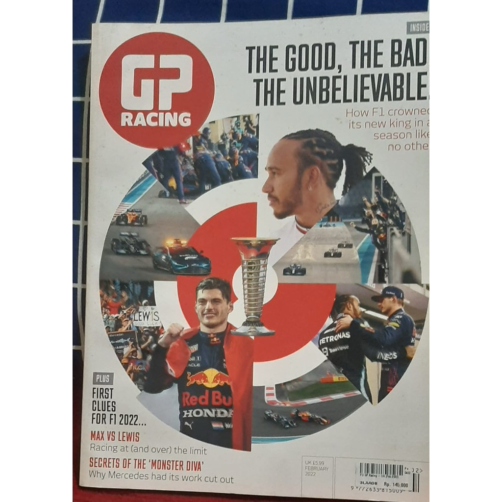 MAJALAH GP RACING Feb 2022 EDISI MAX VERSTAPPEN PERTAMA JUARA DUNIA F1