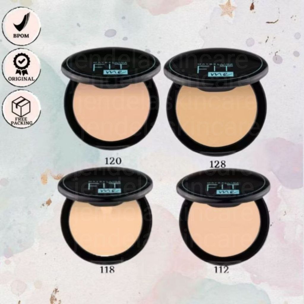 READY SIAP KIRIM MaybeIIine Bedak Padat FitMe Matte Shade 118,120,128 53G