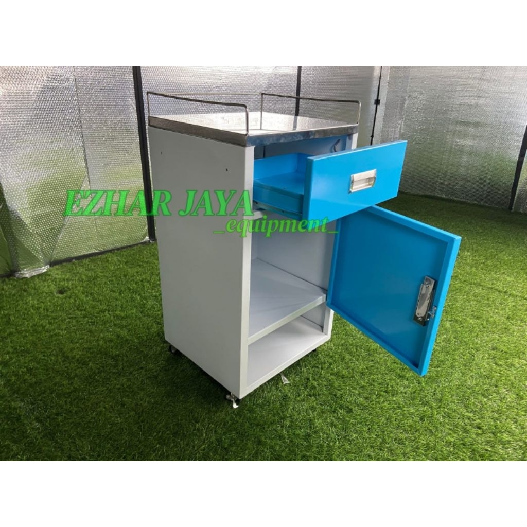 Bedside cabinet besi/lemari pasien rumahsakit/bedside cabinet besi