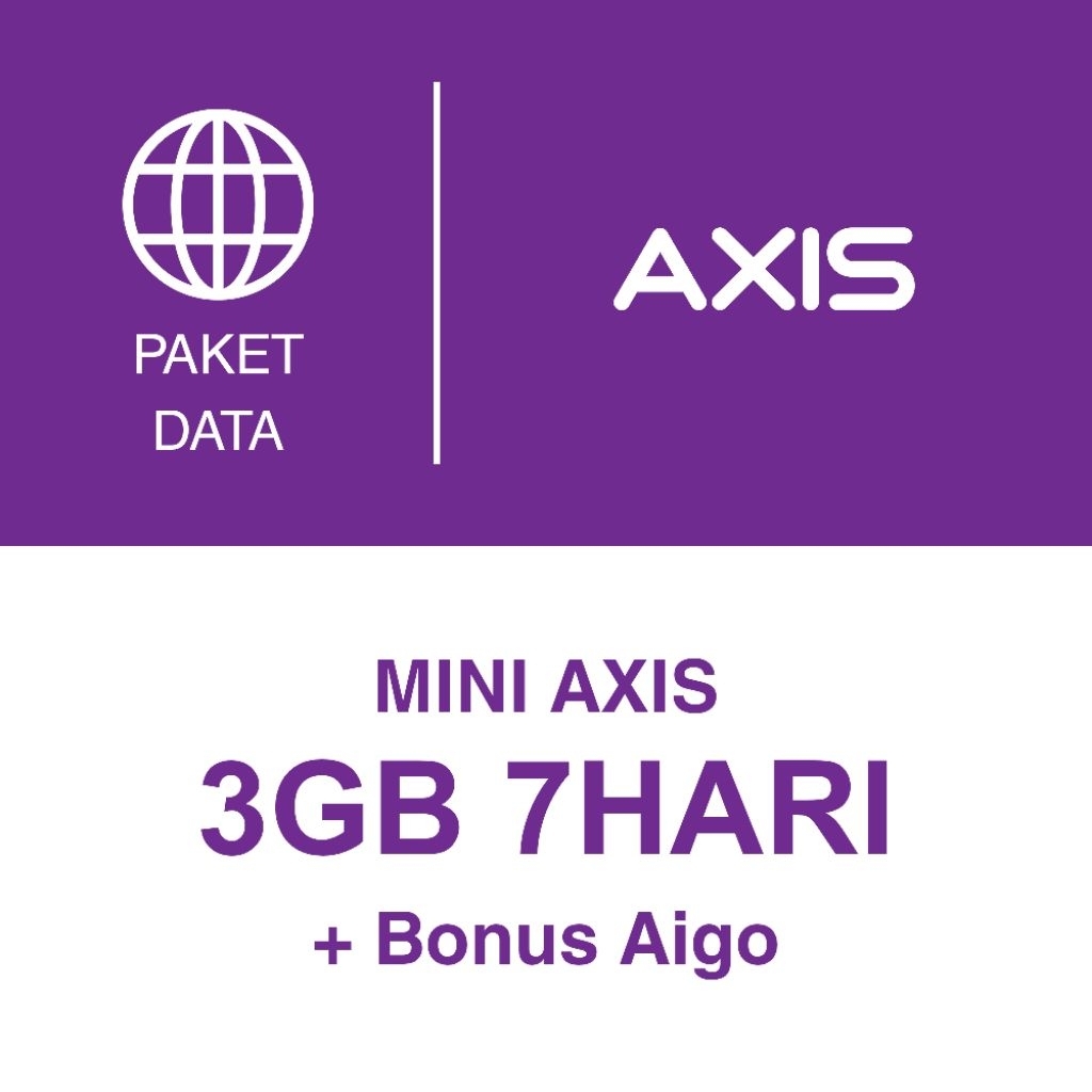 Mini Axis 3GB + Bonus Aigo 7 Hari