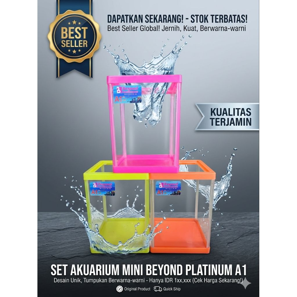 aquarium akrilik cupang beyond a1, aquarium akrilik mini, soliter akrilik mini