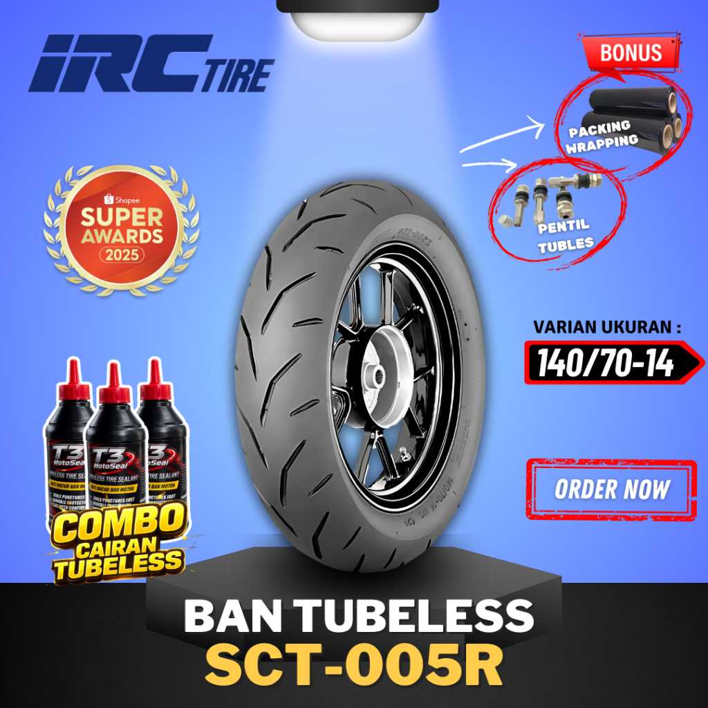 [READY COD] BAN IRC SCT005R 140/70-14 RING 14 / BAN TUBELESS IRC RING 14 BAN MOTOR PCX AEROX VARIO /