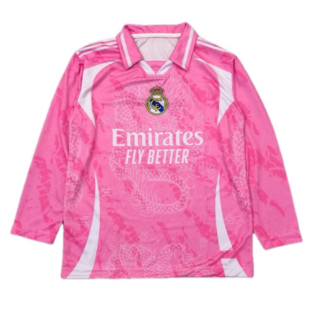 JERSEY LENGAN PANJANG MADRID PINK NAGA | JERSEY VINTAGE | JERSEY PRINTING | JERSEY RETRO | JERSEY BO