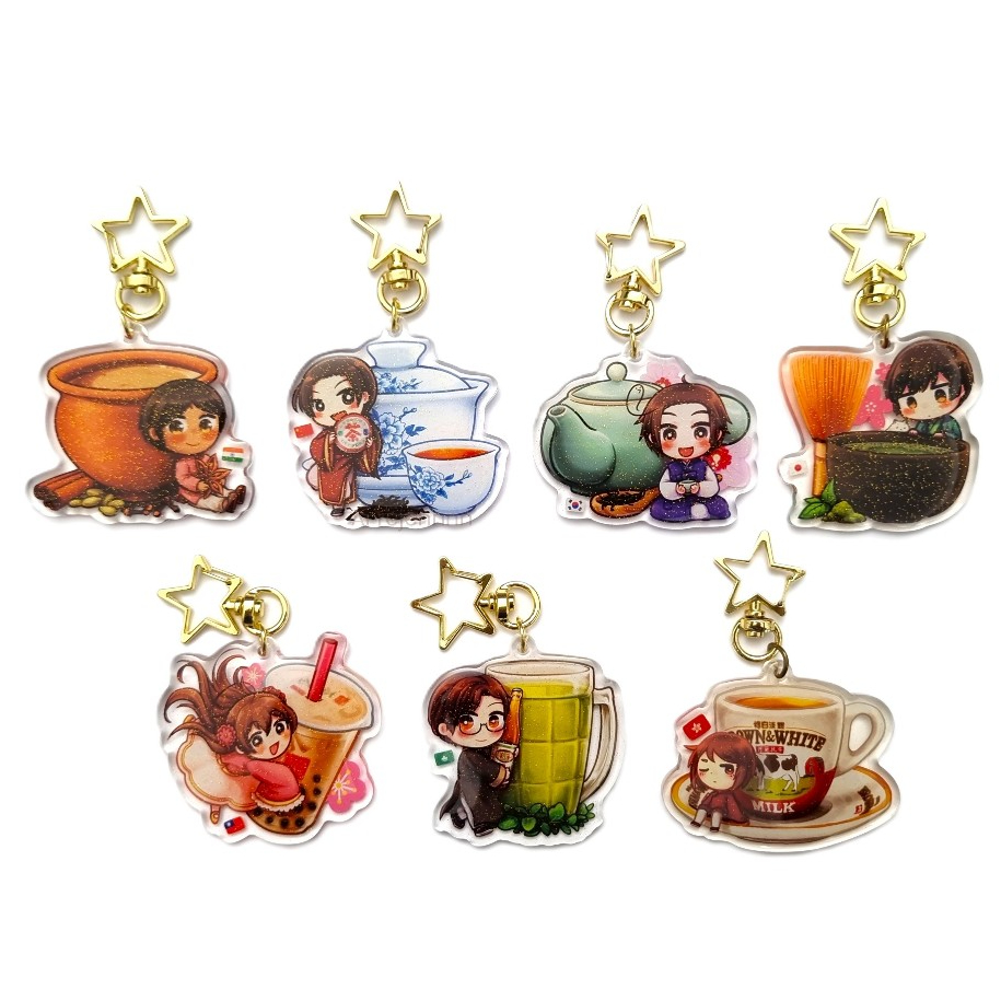 [ArTejennnn] Hetalia Epoxy Keychain – Asian Countries