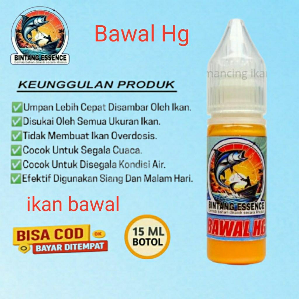 Essen Umpan Bawal HG 15ml Bintang Essence Esen Ikan Terbukti Ampuh di Kolam Galatama
