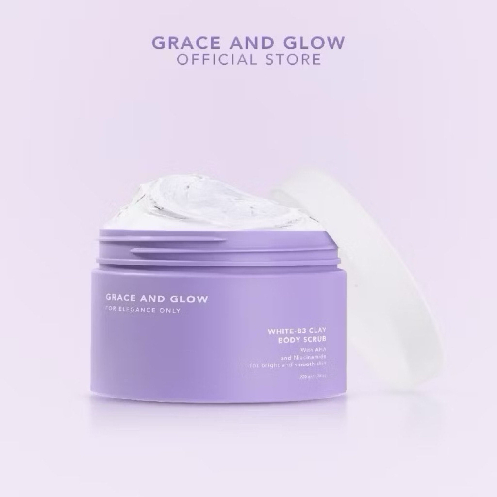 Grace and Glow White-B3 Clay Body Scrub / Grace & glow white b3 clay body scrub / grace and glow bod