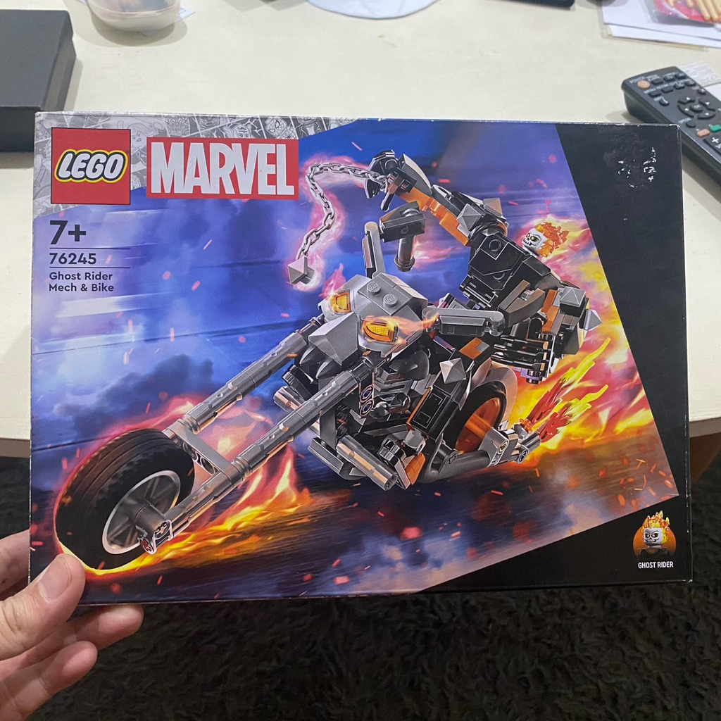 Lego brick Marvel Ghost Rider Mech & Bike 76245 BARU