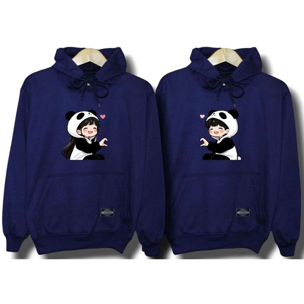 Hoodie Couple Pria Wanita Viral Cartoon Lucu