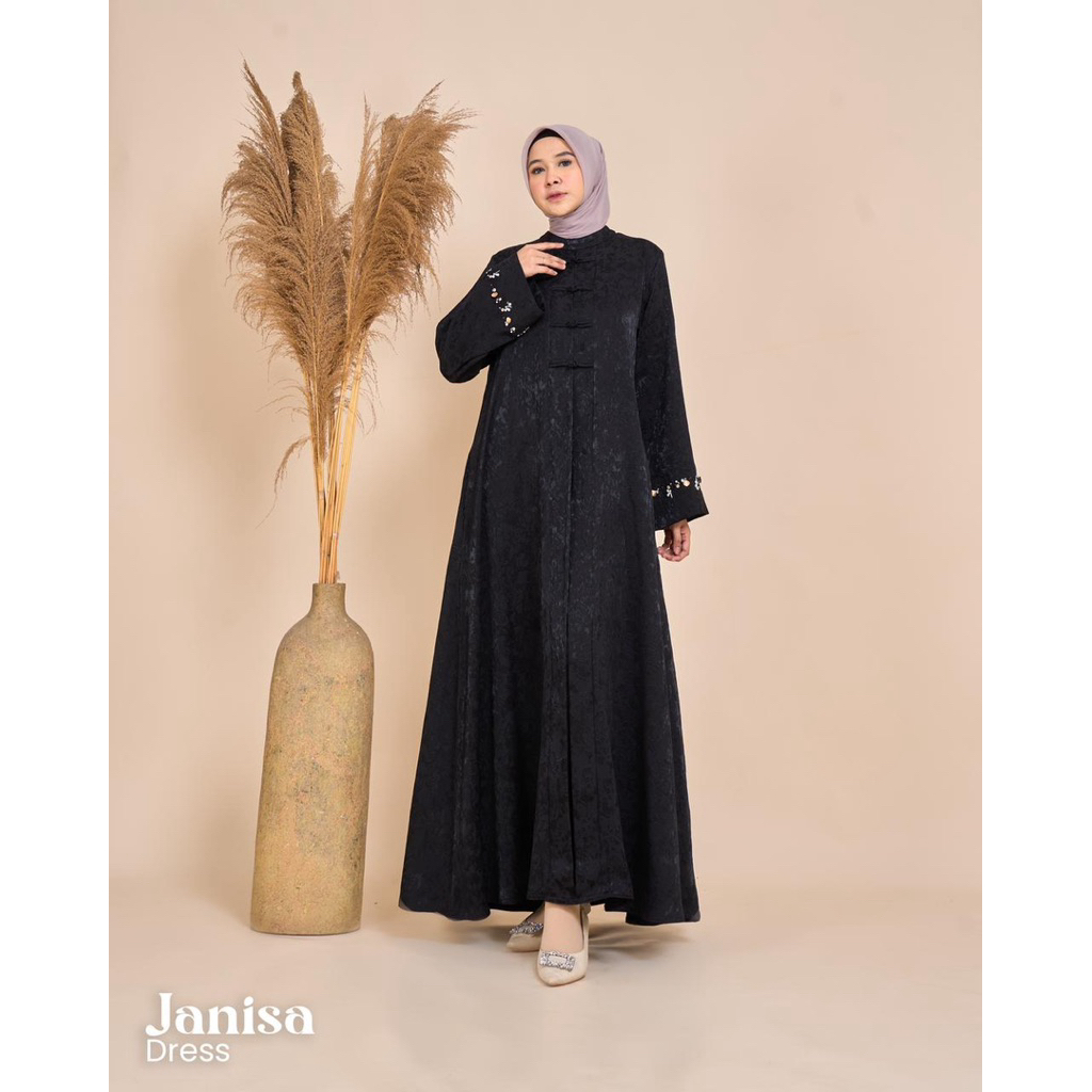 Janisa  Dress/ Gamis  MAREVI   Standar Jumbo Premium Original Simple Cantik / Butik Aceh Setiabudi