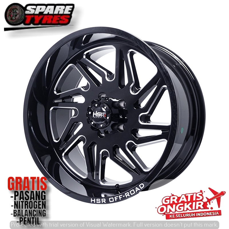 Velg Mobil R20 HSR FE MEGUMI Pcd 5x127 Lebar 10 Untuk Rubicon