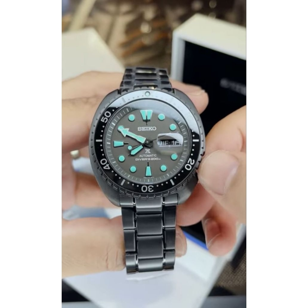 Seiko Prospex Turtle SRPK43K1 SRPK43 Automatic Diver Sapphire Black Stainless Original (Second)